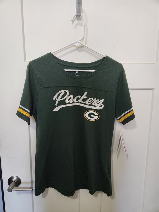 NFL Tops - Green Bay Packers Womens Crewneck Shirt in Green NWT